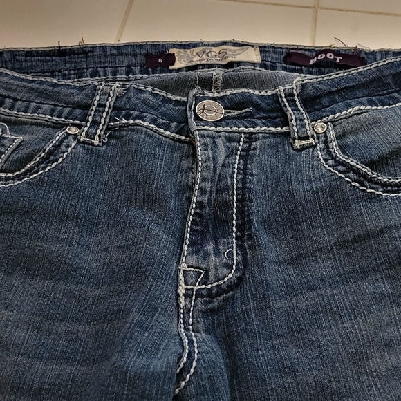 VGS DENIM for all time midrise bootcut 👖 jeans sequins on back pockets - Picture 3 of 5